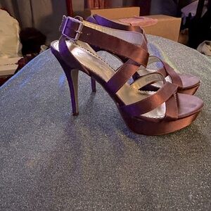 Burgundy stiletto sandals